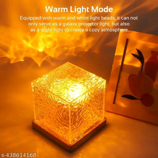 "Galaxy Glow Cube Lamp – Cozy Night Light with Warm Light Mode"