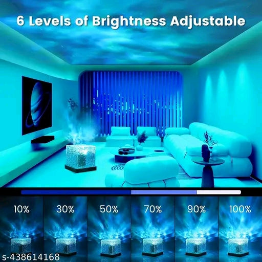 "Galaxy Glow Cube Lamp – Cozy Night Light with Warm Light Mode"